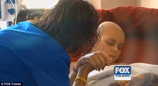 Sick: The youngster's family have been told he has weeks to live after chemotherapy to fight an aggressive brain cancer failed