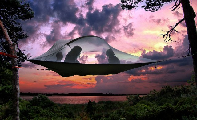 The ground is for suckers. These awesome tents are portable tree forts!