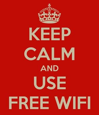 keep calm and use free wifi
