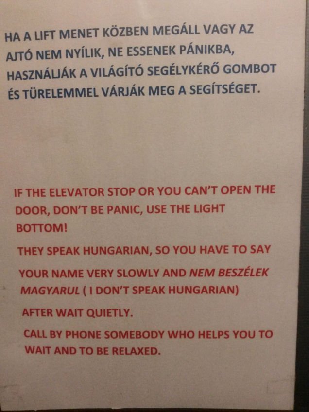 falragaszok liftfelirat