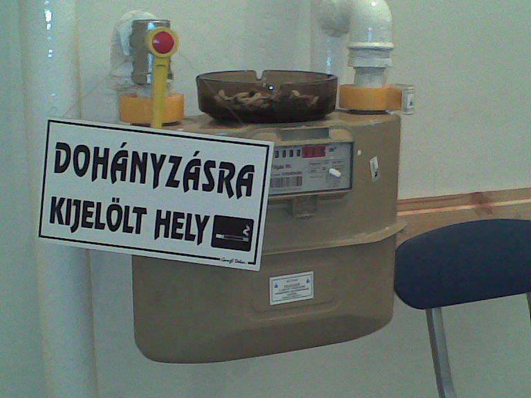 falragaszok dohányzásra kijelölt gázóra