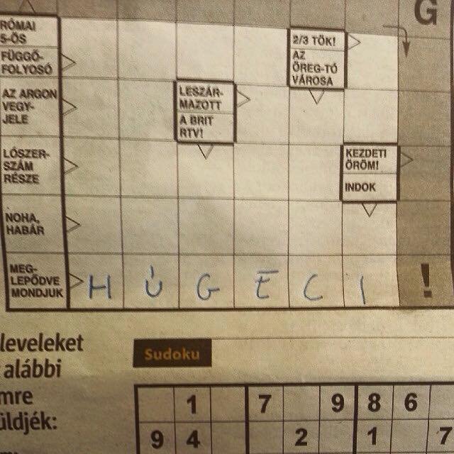 falragaszok keresztrejtvény